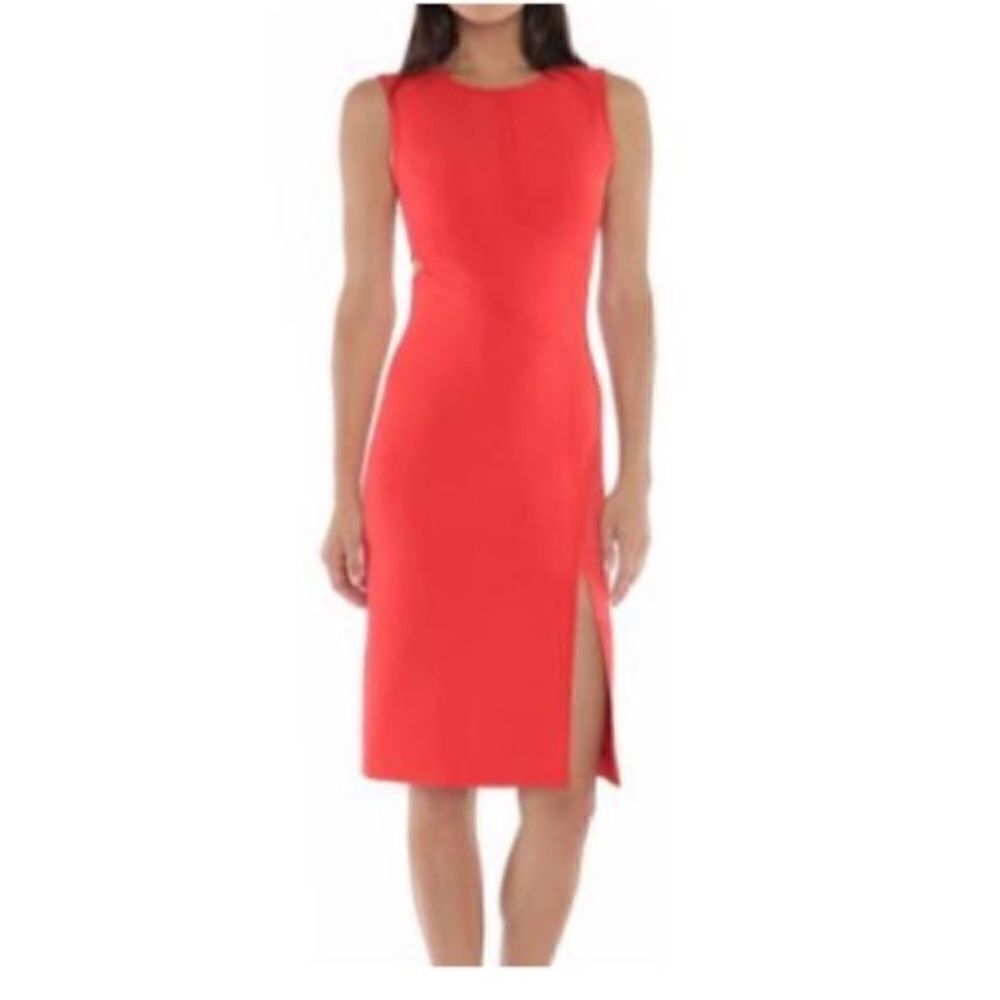 Veronica Beard Cut-Out Scuba Sheath Dress